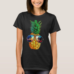Camiseta Verão Abacaxi Óculos de sol Aloha Beaches Hawaii W