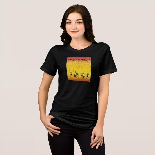 Camiseta Verão Africano e Férias, Dança Sunset (Frente Completa)