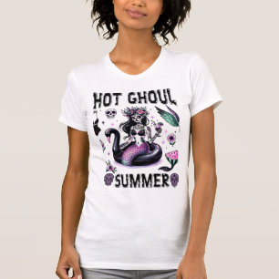 Camiseta Verão Assustador Pastel Goth Açúcar Caveira Sereia