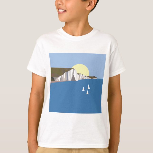 Camiseta Verão branco dos penhascos (Frente)