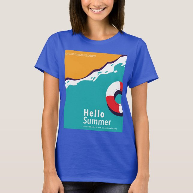 Camiseta Verão colorido (Frente)