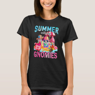 Camiseta Verão com a família V dos gnomos do jardim bonito
