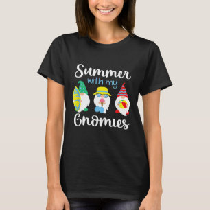 Camiseta Verão com a família V dos gnomos do jardim bonito