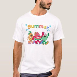 Camiseta Verão com três frutas.