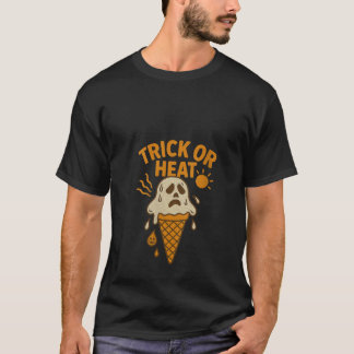 Camiseta Verão das Mulheres Fantasma da Praia Truque ou Cal