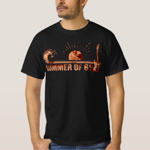 Camiseta Verão de 69 Guitarra Retro Pôr do Sol