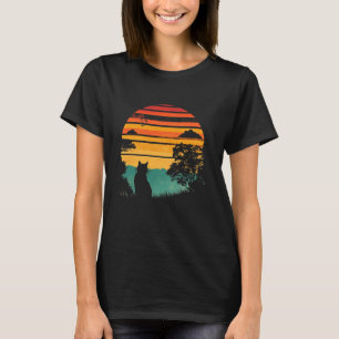 Camiseta Verão de Gato Colorido