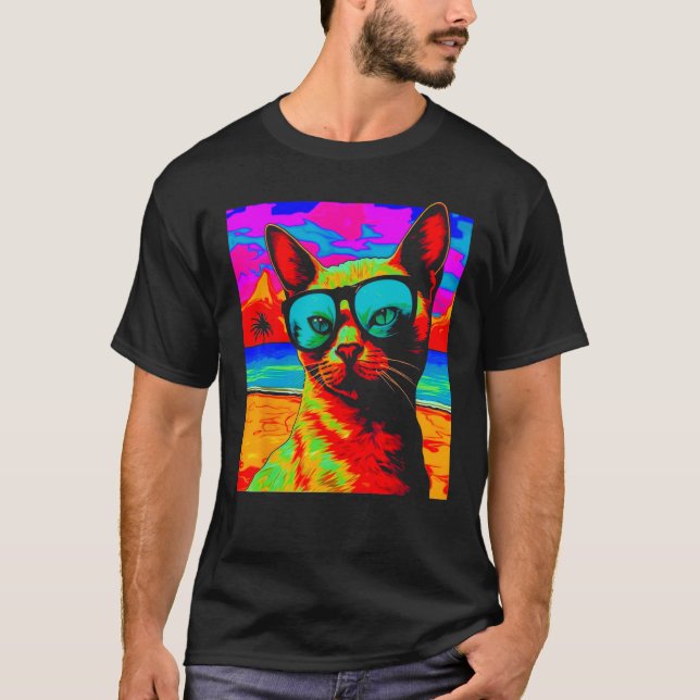 Camiseta Verão de Gato Siames (Frente)