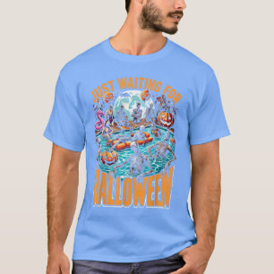 Camiseta Verão de Halloween Summerween Apenas Esperando Pel