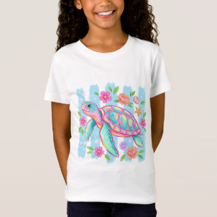Camiseta Verão de Tartaruga Marinha na Praia