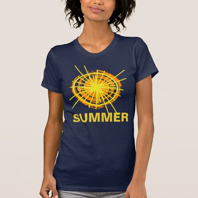 Camiseta Verão Ensolarado Divertido personalizável (Frente)