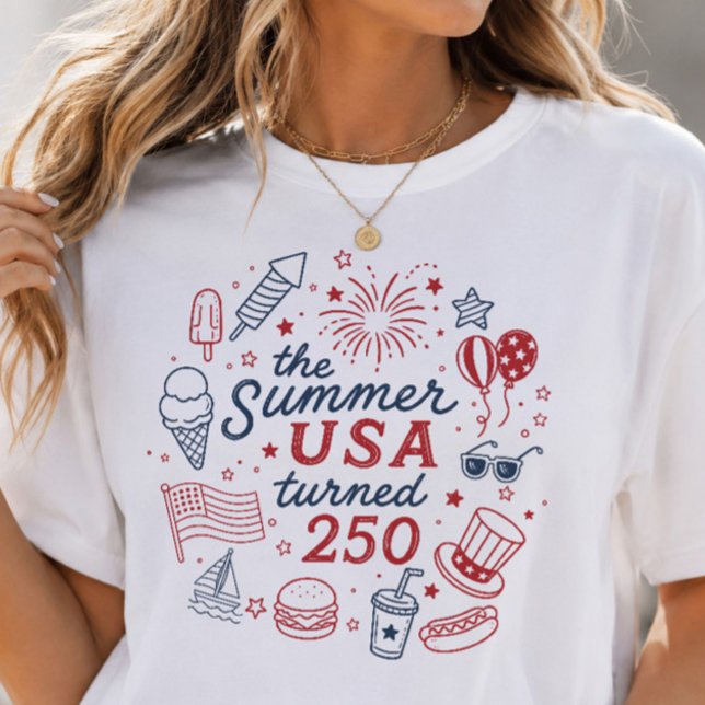 Camiseta Verão EUA Completou 250 (Criador carregado)