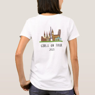 CAMISETA VERÃO EUROPEU PERSONALIZÁVEL MENINAS EM TOUR