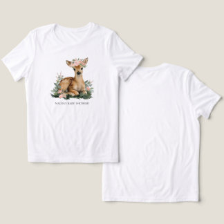 Camiseta Verão Fawn Aguarela Mamãe Para Ser
