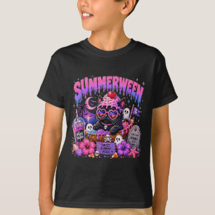 Camiseta Verão Halloween Mulheres Assustador Verão Praia