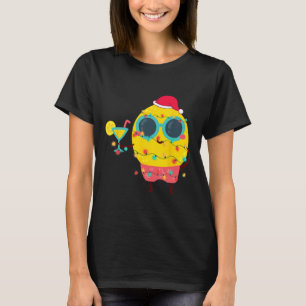 Camiseta Verão Havaiano Tropical Natal Limão Divertido Nata