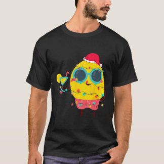 Camiseta Verão Havaiano Tropical Natal Limão Natal Engraçad