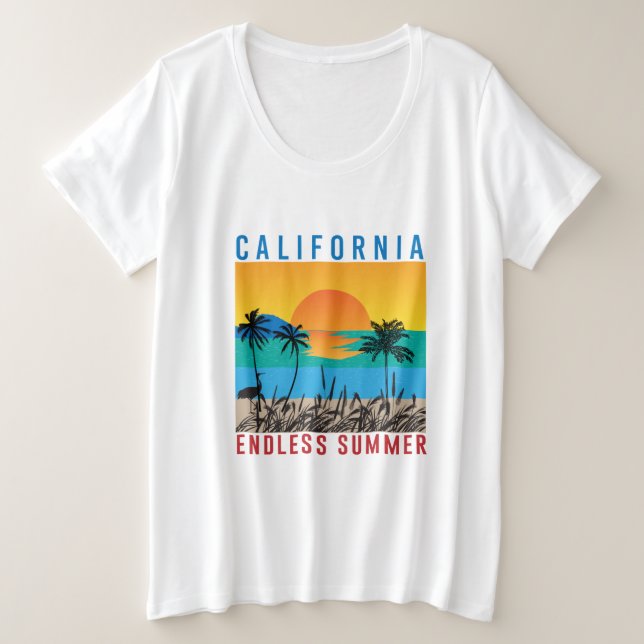 Camiseta Verão Infinito da Califórnia (Frente do Design)