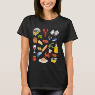 Camiseta Verão italiano: Sardinha de tomate de peixe em con