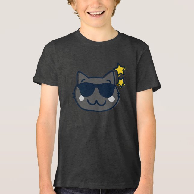 Camiseta Verão Kawaii Gato Fofo  (Frente)