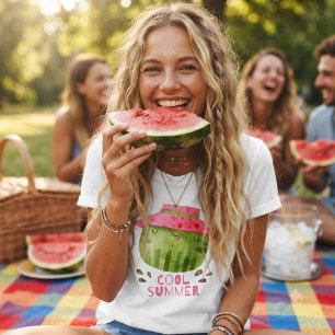 Camiseta Verão legal & melancia engraçada