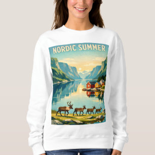 Camiseta Verão Nórdico – Viagens Vintage pelo Fiorde Escand