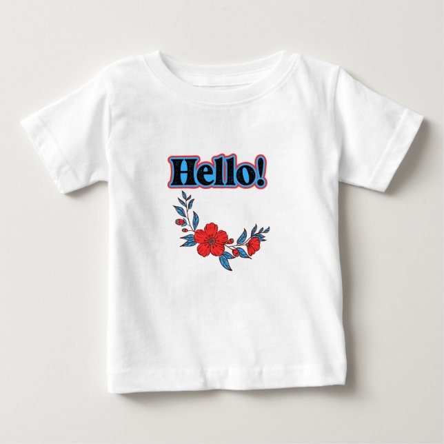 Camiseta Verão  Olá  Flor (Frente)
