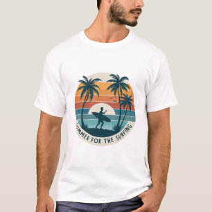 Camiseta Verão para o Surf Retro Surf Vintage