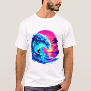 Camiseta Verão Praia Aquarela PNG Oceano Tropical Vibrante