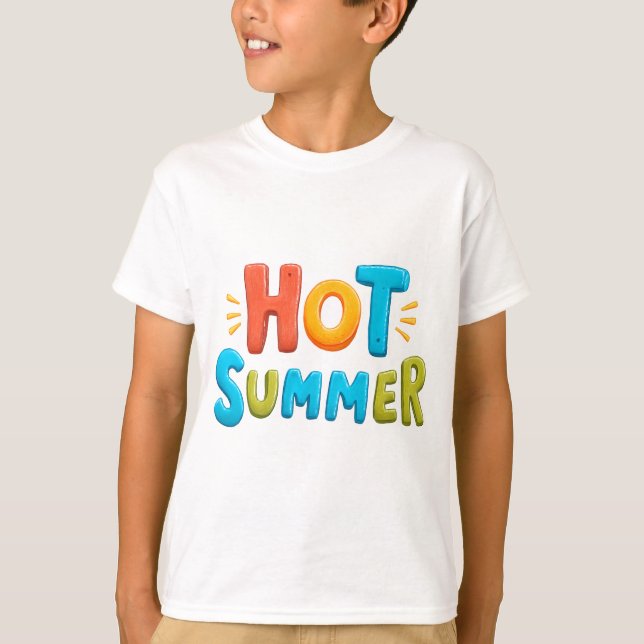 Camiseta Verão quente - Carimbo da temporada de verão quent (Frente)