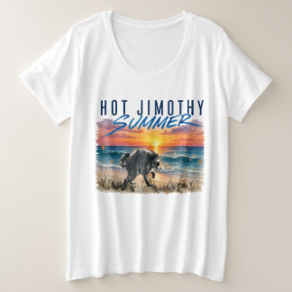 Camiseta Verão Quente Jimothy Raccoon Praia Vintage Engraça
