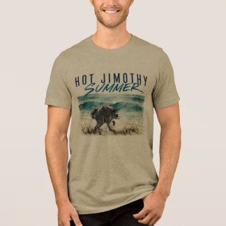 Camiseta Verão Quente Jimothy Raccoon Praia Vintage Engraça