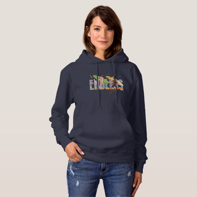 Camiseta Verão sem fim | Hoodie (claro) (Frente Completa)