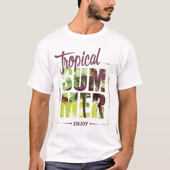 Camiseta verão tropical (Frente)