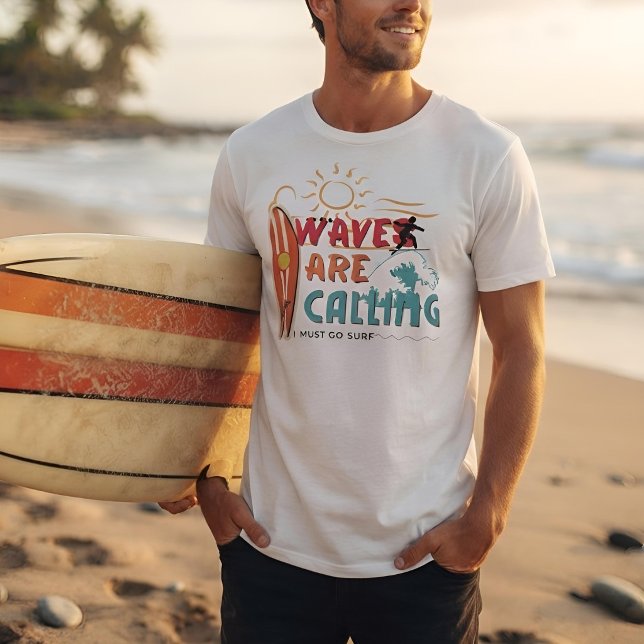 Camiseta Verão Tropical de Surf no Oceano Vintage (Criador carregado)