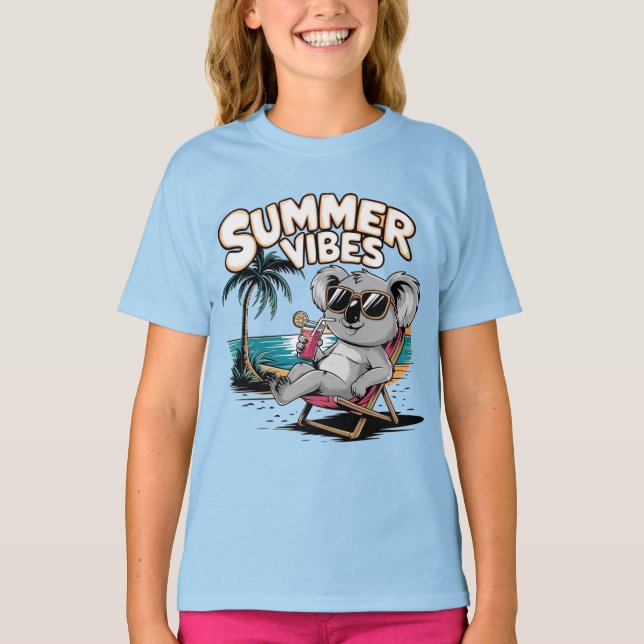 Camiseta verão vibes koala (Frente)