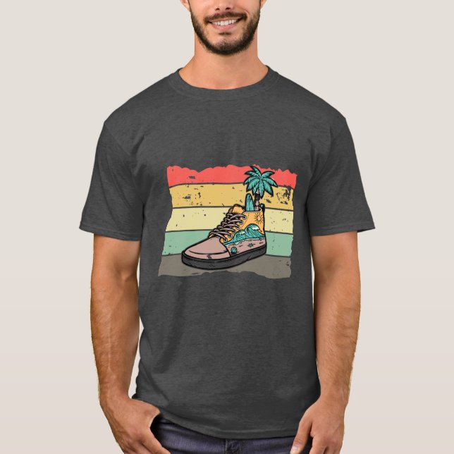 Camiseta 🌴 verão vibra em cada 🌊 passo (Frente)