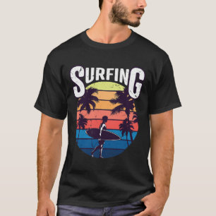 Camiseta Verão Vintage Surf Surfing Surfistas Praia Palmeir
