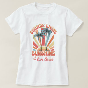 Camiseta "VERÃO VIVENDO SOL & marcas de bronzeado"
