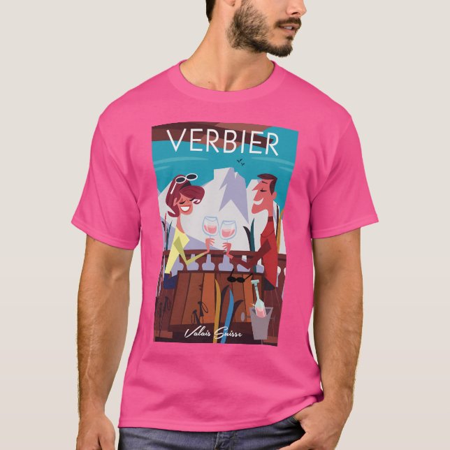 Camiseta Verbier Ski Poster (Frente)