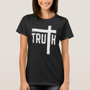 Camiseta Verdade Atravessa Deus Cristo Homens Cristãos Reli