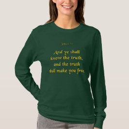 Camiseta Verdade - John 8:32 - Fonte amarela