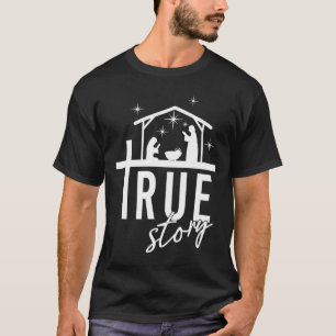 Camiseta Verdadeira História do Nascimento de Jesus Cena de