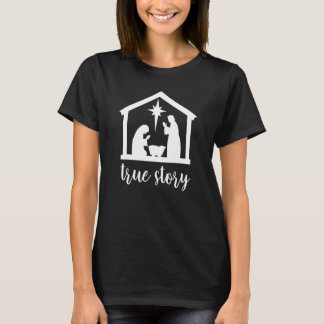 Camiseta Verdadeira História Natal Natividade Cristão Jesus