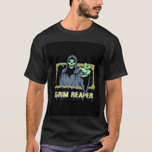 Camiseta Verdadeira Ilustração Criativa de Grim Reaper