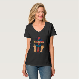 Camiseta Verdadeiro Adorador da Camisa-T das Mulheres de De