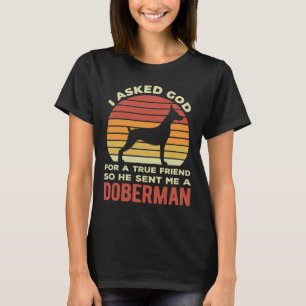 Camiseta Verdadeiro Amigo Funny Doberman Pinscher