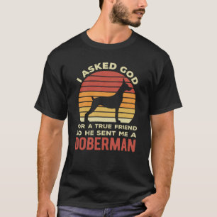 Camiseta Verdadeiro Amigo Funny Doberman Pinscher