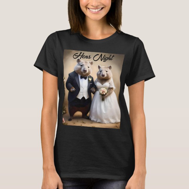 Camiseta "Verdadeiro Amor Sob: Casando De Wombats (Frente)