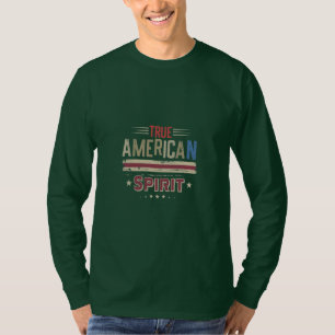Camiseta verdadeiro espírito americano dos EUA